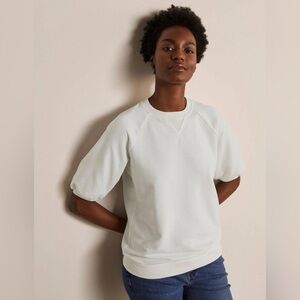 Boden Short Puff Sleeve Sweatshirt